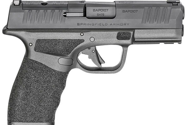 Springfield Armory HCP9379BOSP Hellcat Pro OSP 9mm Luger 15+1 3.70" Black Melonite Optic Ready/Serrated Slide, Black Polymer Frame w/Picatinny Rail, Black Polymer w/Adaptive Texture Grips Right Hand