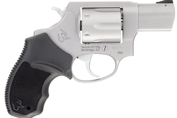 Taurus 285629 856 *CA Compliant Small Frame 38 Special +P 6rd 2" Matte Stainless Barrel, Cylinder & Frame, Black Soft Rubber Finger Groove Grip, Transfer Bar Safety, Exposed Hammer
