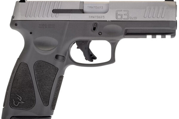 Taurus 1G3B949G15 G3  Full Size Frame 9mm Luger 15+1 4" Matte Stainless Steel Barrel, Matte Serrated Stainless Steel Slide, Gray Polymer Frame w/Picatinny Rail, Gray Polymer Grip, Right Hand