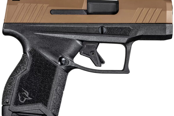 Taurus 1GX4M93E GX4 Micro-Compact 9mm Luger Caliber with 3.06" Barrel, 11+1 Capacity, Black Finish Frame, Serrated Coyote Cerakote Steel Slide &  Interchangeable Backstrap Grip Includes 2 Mags