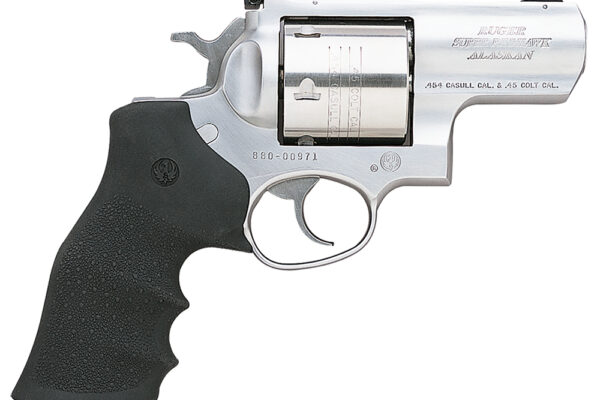 Ruger 5301 Super Redhawk Alaskan Large Frame 454 Casull 6rd 2.50" Satin Stainless Barrel, Frame & Cylinder, Hogue Finger Groove Tamer Monogrip, Grip Transfer Bar Safety, Exposed Hammer