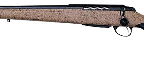Tikka JRTXRT418 T3x Lite 270 Win 3+1 22.40" Fluted/Threaded, Black Barrel/Rec, Black Webbed Tan Roughtech Synthetic Stock, Interchangeable Grip, Muzzle Brake Left Hand