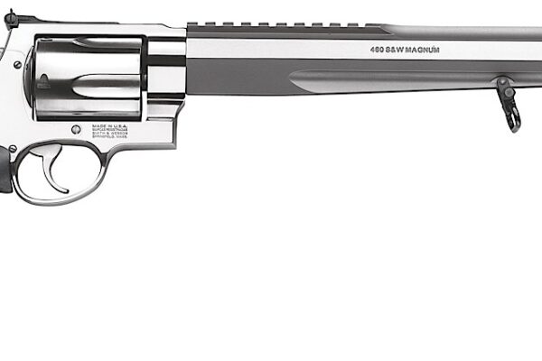 Smith & Wesson 170262 Performance Center Model 460 XVR 460 S&W Mag 5rd 10.50" with Rail Barrel Overall Stainless Stainless Steel with Black Polymer Grip Includes Muzzle Brake