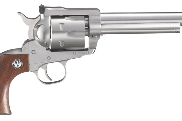 Ruger 0319 Blackhawk  357 Mag 6 6.50" Satin Stainless Steel Barrel, Cylinder & Frame, Hardwood Grip, Transfer Bar Safety, Exposed Hammer